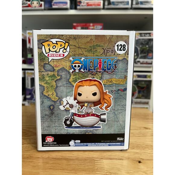OFFICIAL WONDERCON STICKER NAMI W/ WHITE HOBBY HORSE Funko Pop #128 One Piece LE - Picture 3 of 6